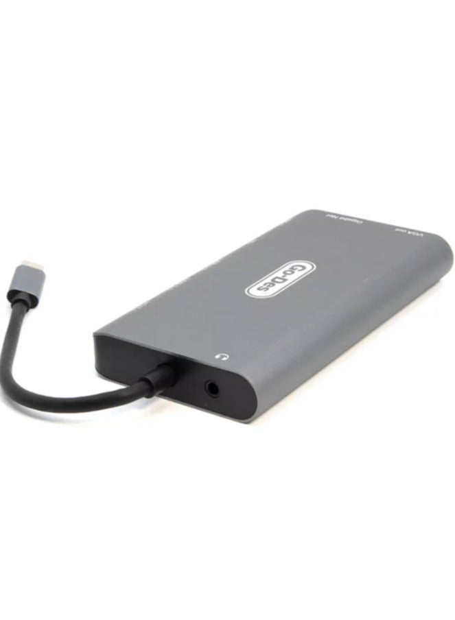 NEW USB-C Hub Adapter GD-8792 – 4-in-1 Multiport Adapter with HDMI, USB 3.0, and Power Delivery for Laptops and Tablets  - Image 2