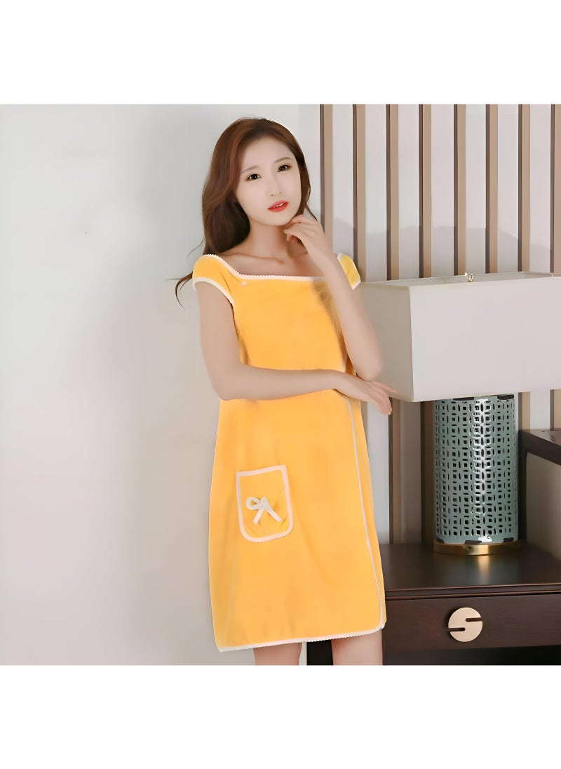 Generic - Sophisticated Women'S Bath Towel With A Robe-Like Design, Made From Luxuriously Soft Fabric, Tailored For Enjoyment In Spas And Bathrooms - Image 1
