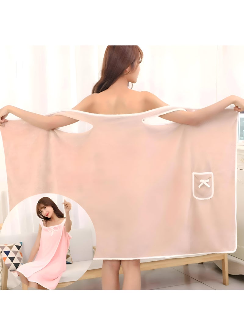 Generic - Sophisticated Women'S Bath Towel With A Robe-Like Design, Made From Luxuriously Soft Fabric, Tailored For Enjoyment In Spas And Bathrooms - Image 1
