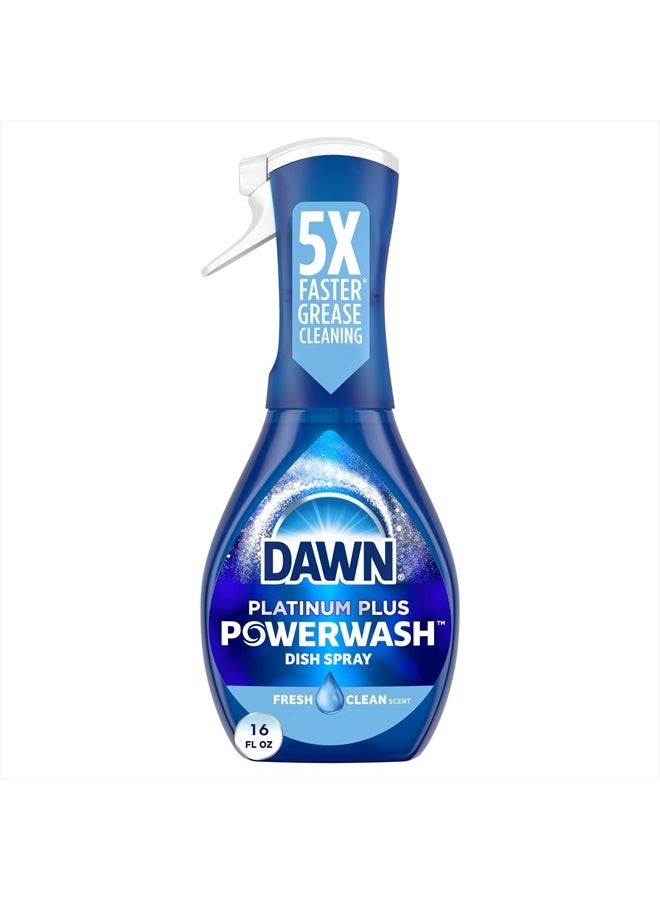 Dawn Platinum Powerwash Dish Spray, Dish Soap, Fresh Scent, 16 Fl Oz - Image 1