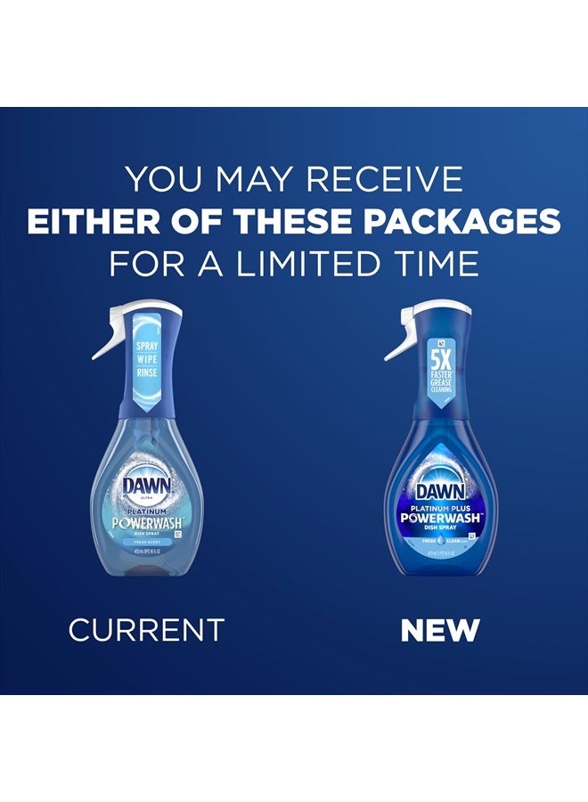 Dawn Platinum Powerwash Dish Spray, Dish Soap, Fresh Scent, 16 Fl Oz - Image 2