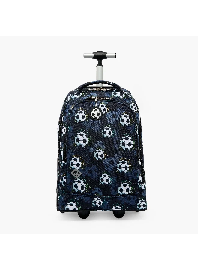 St.Right 18 Inch-Trolley Bag-Balls-3 Cmprt- (Polyester) Black \ 32X25X47