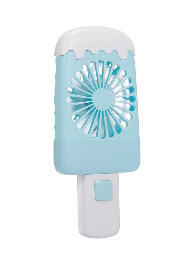 Loquat Portable Cartoon Small Outdoor Handheld Fan Blue  - Image 2