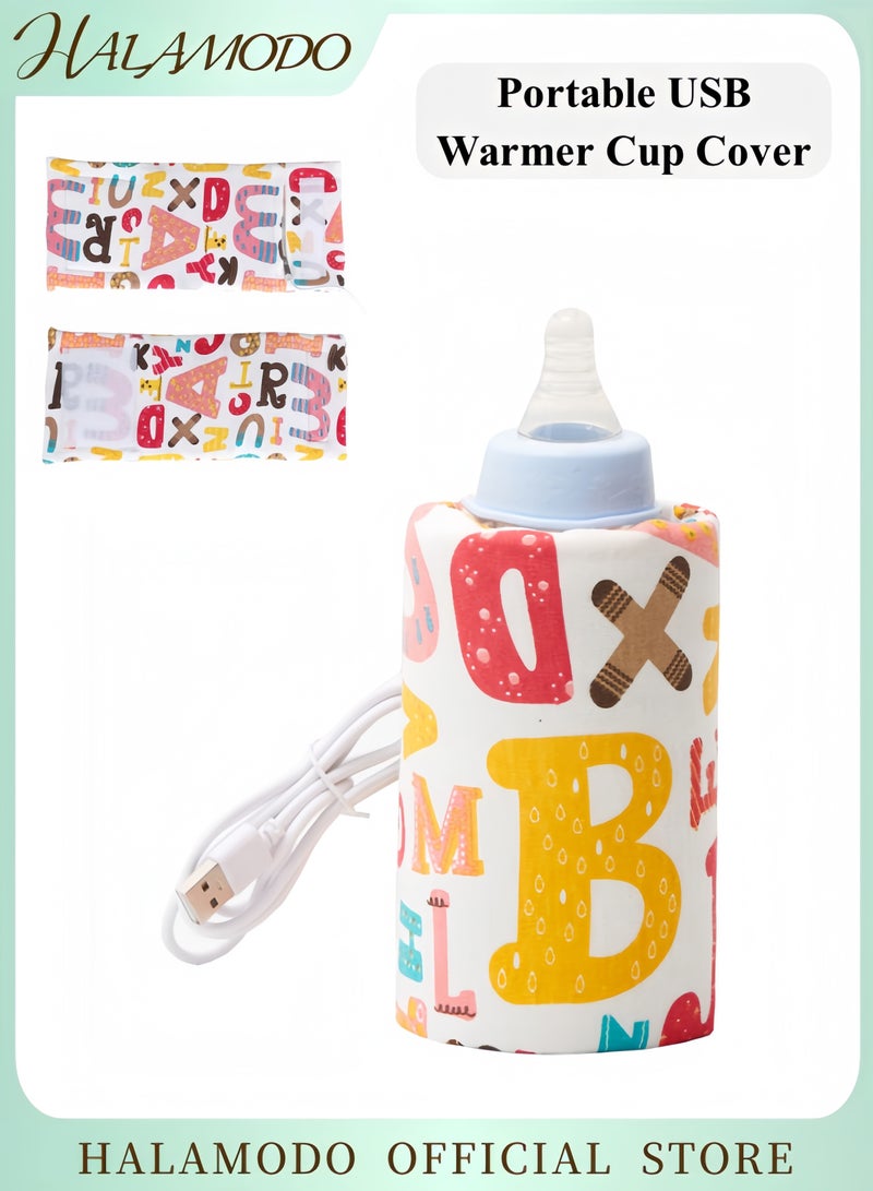 HALAMODO USB Heated Insulated Bottle Sleeve Portable Thermos Bag Fits Multiple Bottle Shapes Baby Bottle and Thermos Cup Warmer Sleeve - Image 1