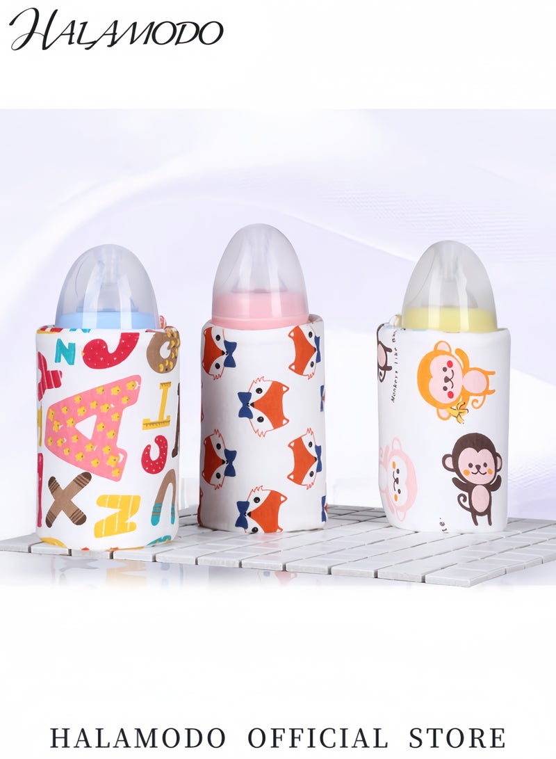 HALAMODO USB Heated Insulated Bottle Sleeve Portable Thermos Bag Fits Multiple Bottle Shapes Baby Bottle and Thermos Cup Warmer Sleeve - Image 2