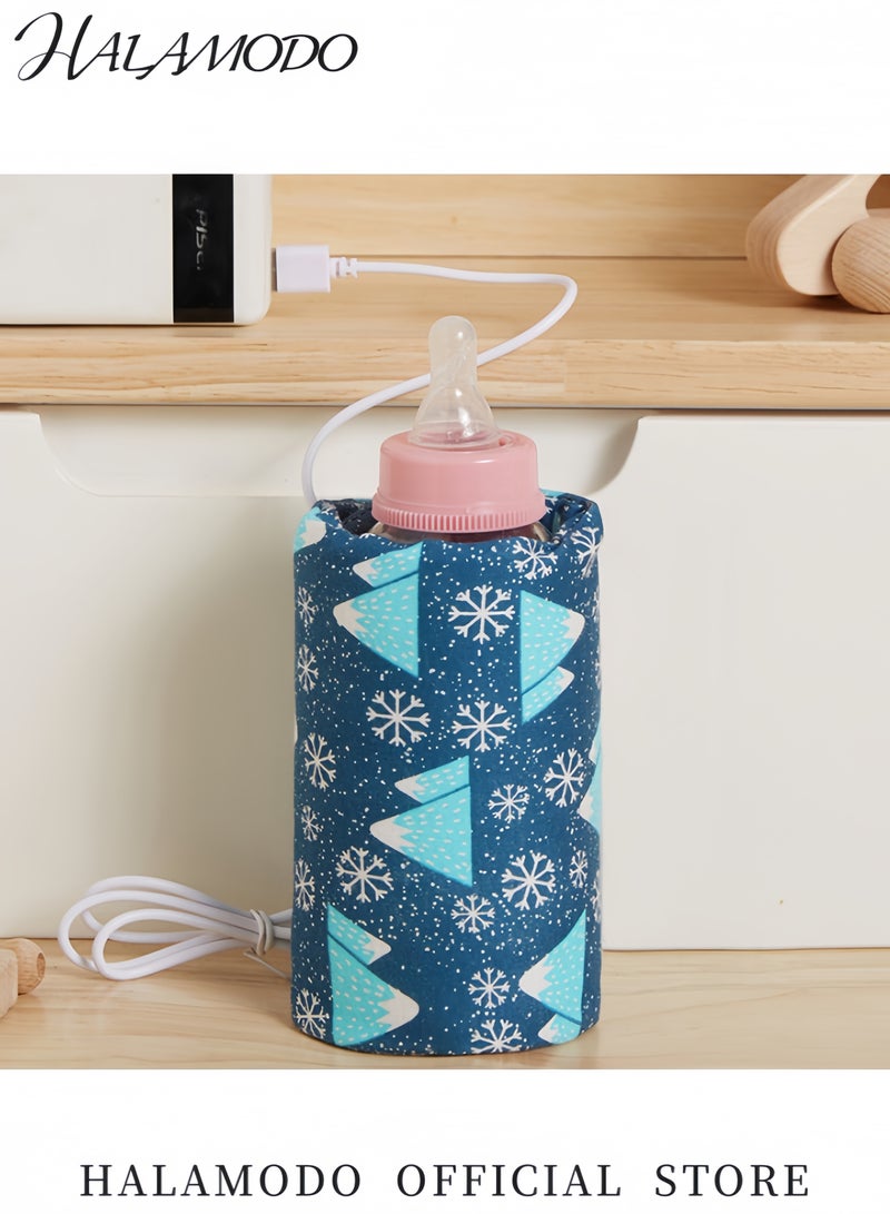 HALAMODO USB Heated Insulated Bottle Sleeve Portable Thermos Bag Fits Multiple Bottle Shapes Baby Bottle and Thermos Cup Warmer Sleeve - Image 5