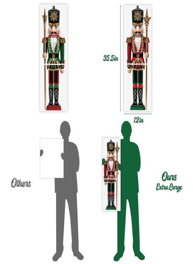 Ivenf Christmas Window Clings Decorations: 2 Sheets Extra Large 3D-effect Nutcracker Soldiers Christmas Window Clings, Cute Vintage Nutcrackers Window Xmas Stickers for Home Office Holiday Party Décor - Image 2