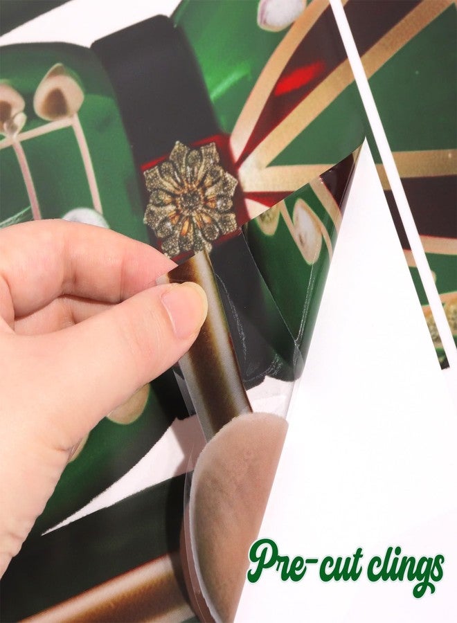Ivenf Christmas Window Clings Decorations: 2 Sheets Extra Large 3D-effect Nutcracker Soldiers Christmas Window Clings, Cute Vintage Nutcrackers Window Xmas Stickers for Home Office Holiday Party Décor - Image 3