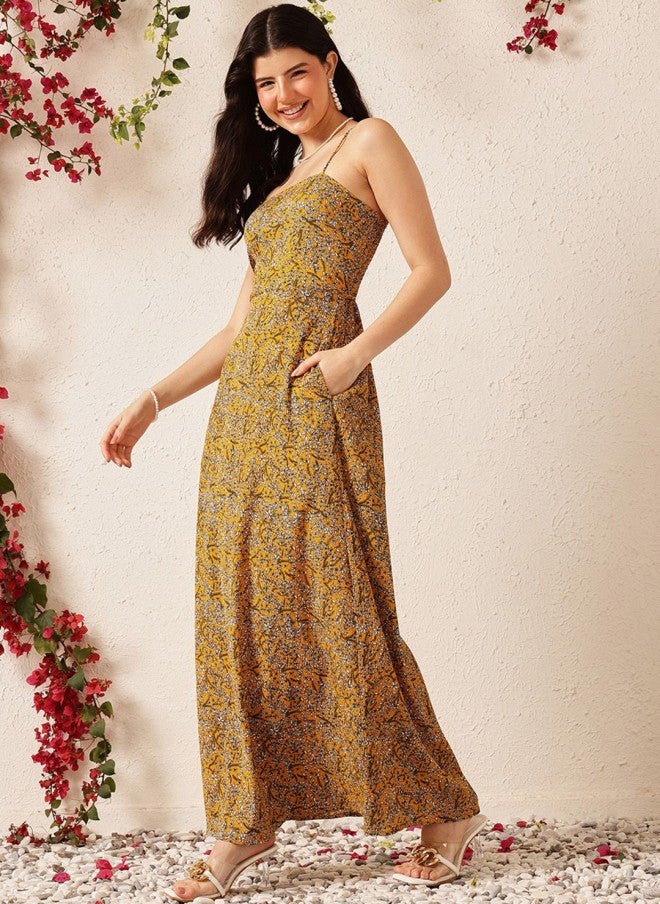 STREET 9 فستان ماكسي بقصة ضيقة وواسعة للنساء - Image 4