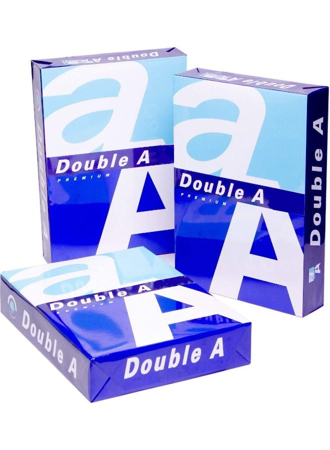 Double A Printer Copy Paper, Size A4, GSM 80, 500 Sheets (Bundle of 3) a4 - Image 1