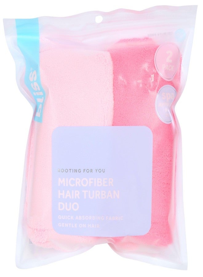 Bliss 2 Pk Microfiber Hair Turban Duo Multi - Image 1