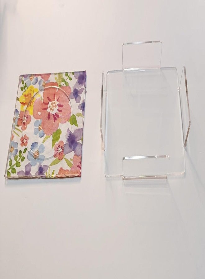 XIAOYUE Acrylic Napkin Coaster,DIY Clear Acrylic Coasters with Insert for Cocktail Napkins for Festival,Party,Home,Bar Decor (6pcs Coasters+ 1pcs Holder) - Image 5