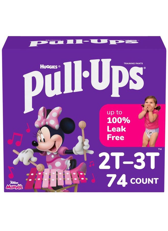 Pull-Ups Girls' Potty Training Pants, Size 2T-3T Training Underwear (16-34 lbs), 74 Count  - Image 1