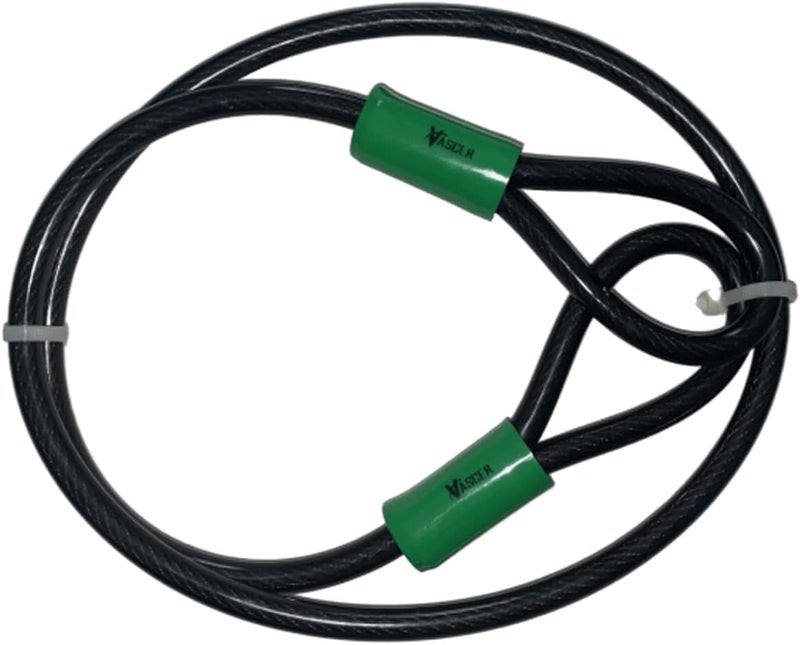 Vascer Bike Lock Cable 4ft Heavy Duty - Theft Deterrent Security Cable 3/8” Steel with Vinyl Coating, Looped Ends for Bicycle, U-Lock, Padlock Compatible - Image 1