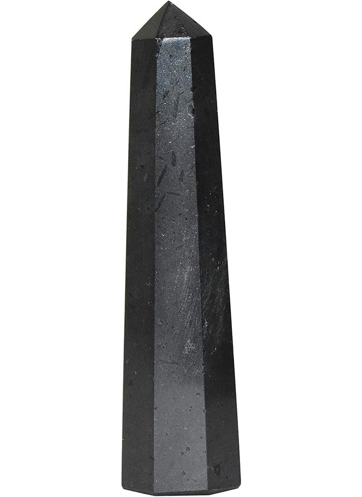 Jet Black Tourmaline Obelisk Healing Crystal Tower Protection Evil Eye Chakra Balancing Crystal Energy Wand Approx 3 inch