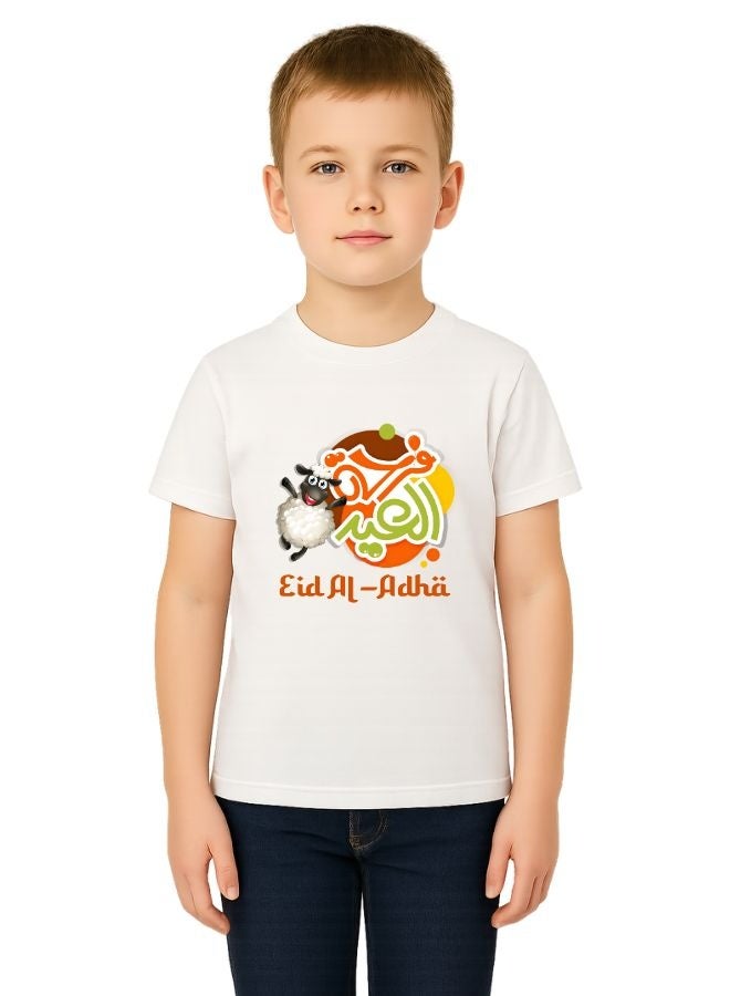 PRINTSHOP4ME Boys Eid Al-Adha Themed Cotton T-Shirt–Round Neck,Short Sleeve,Comfortable Kids Wear For Festive Celebrations  - Image 1