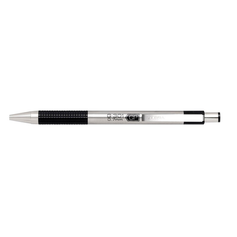 Zebra Pen F-301 Ballpoint Black Ink Fine Point 0.7mm Pen, Easy-Glide Ink, Stainless Steel Retractable, Non-Slip Grip, Professional Design, Ideal for Office, Journal and Planner Use, 2-Pack (27112) - Image 2