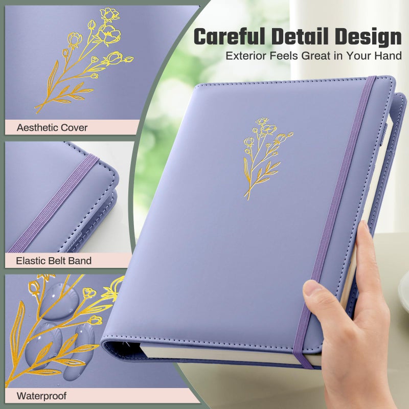 Ovesmusl Aesthetic A5 Binder 6 Ring Refillable Notebook Planner Cover Small 0.8 Inch Loose Leaf Binder for Journaling or Collections Refillable Notebook Holder with Pocket - Image 3