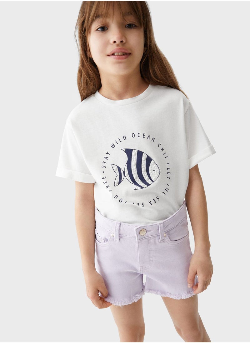 MANGO - Kids Denim Shorts - Image 1