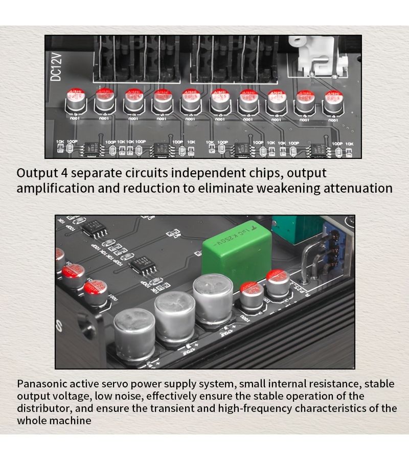 1 To 4 HifI Audio Splitter With 4 Outputs Lossless Multi Channel Distribution Black Cable - Image 5