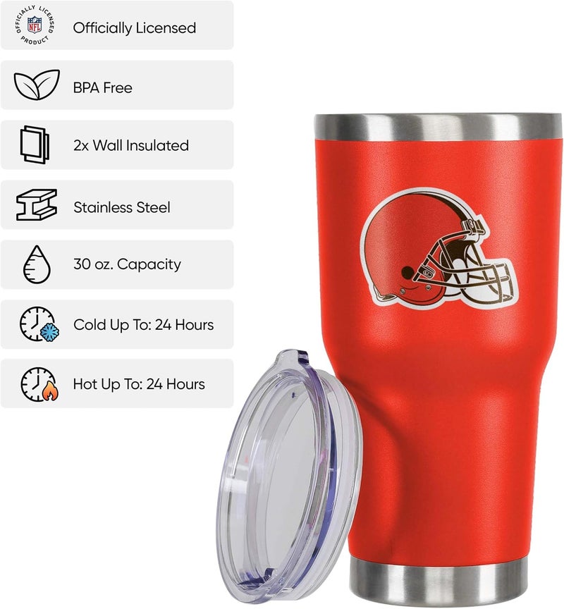 FOCO NFL Team Logo 30oz Insulated Stainless Steel Travel Mug Tumbler - Image 3