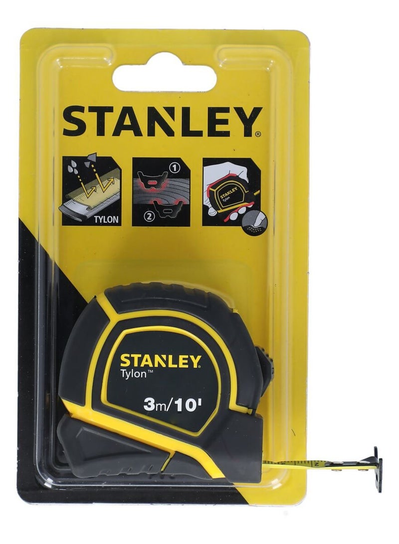 Stanley Tylon Short Measuring Tape Yellow and Black 3m x 15mm  - Image 2
