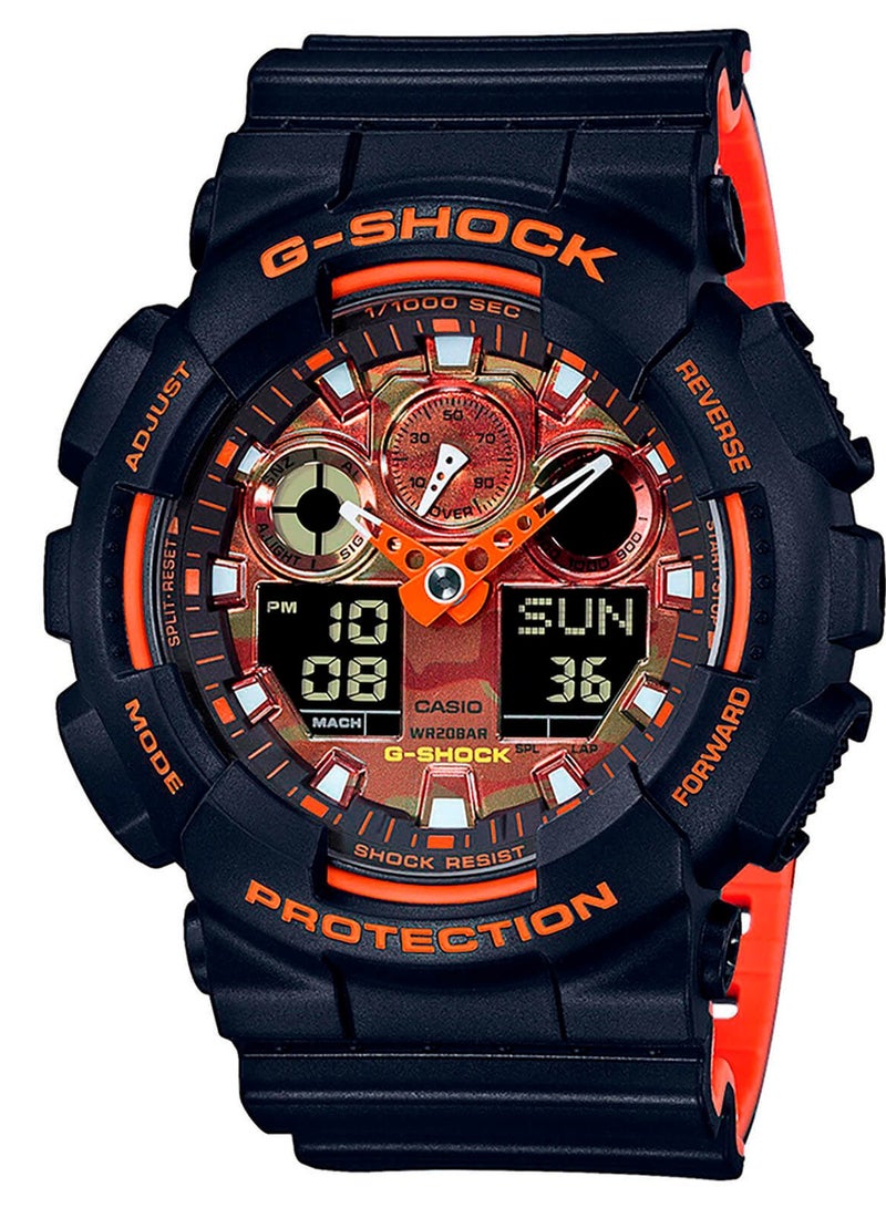 Shock Casio G Shock GA100BR-1A Analog Digital  Men's Watch - Image 1