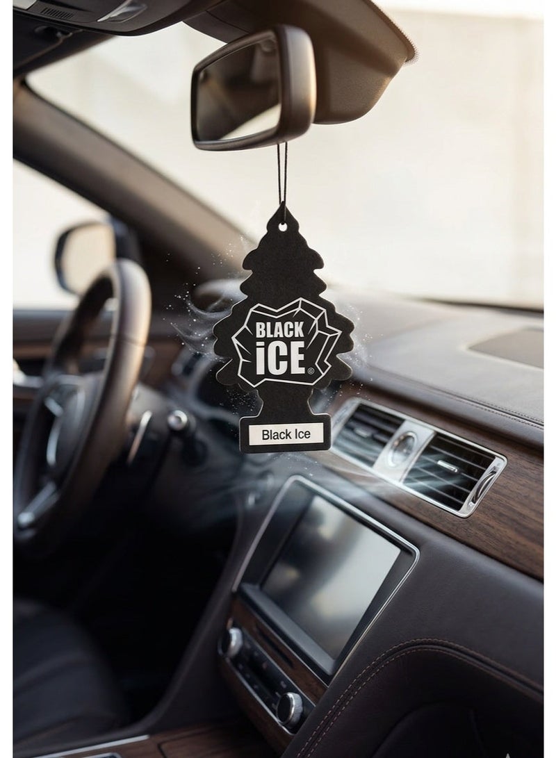 Little Trees Air Freshener Tree Black Ice Fragrance For Car - Six Pack - Image 3