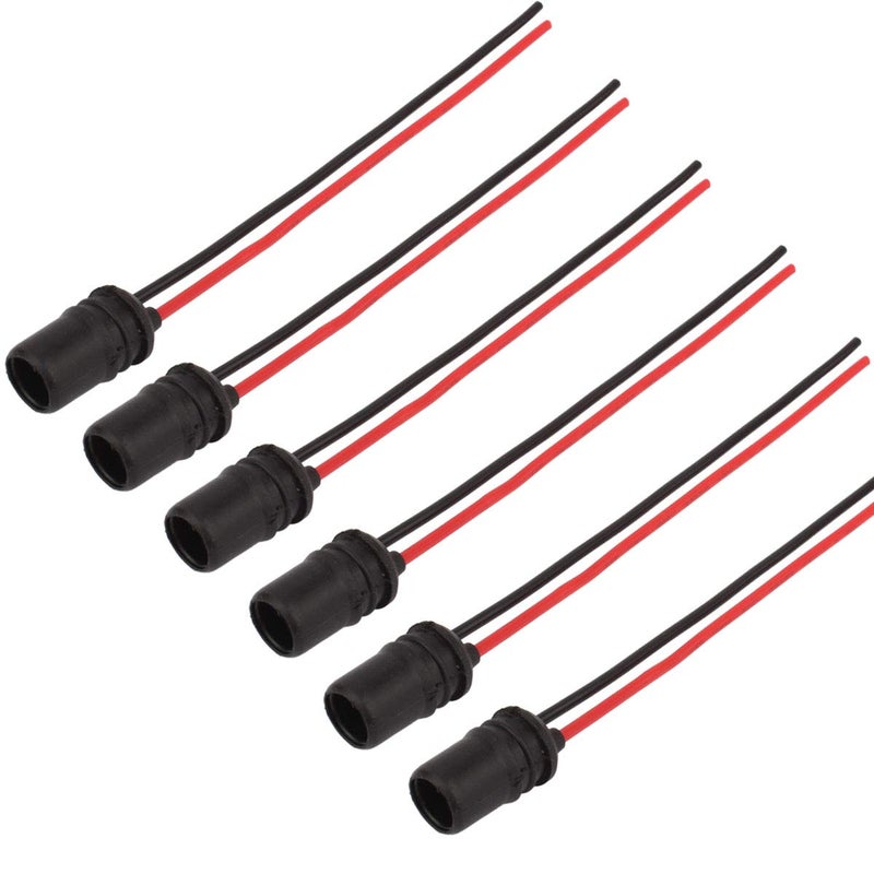 WINKA T10 W5W 194 Bulbs Sockets PreWired Harness Connector Adapter for Auto Car 6PCS