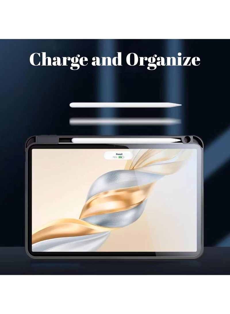 Hybrid Case Compatible with Honor Pad X9a 11.5 2025 Cover, Clear Acrylic Multi-Angle Hard PC Case with Pen Holder Protective Stand Cover Compatible with Honor Pad X9a 11.5 2025 (Lavender) - Image 4