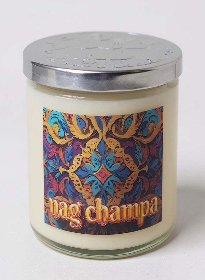 S&M Candle Factory شمعة ناج شامبا ~ شمعة معطرة للغاية ~ مزيج من شمع الصويا وجوز الهند ~ معطرة للغاية ~ كبيرة بثلاث فتائل - Image 1
