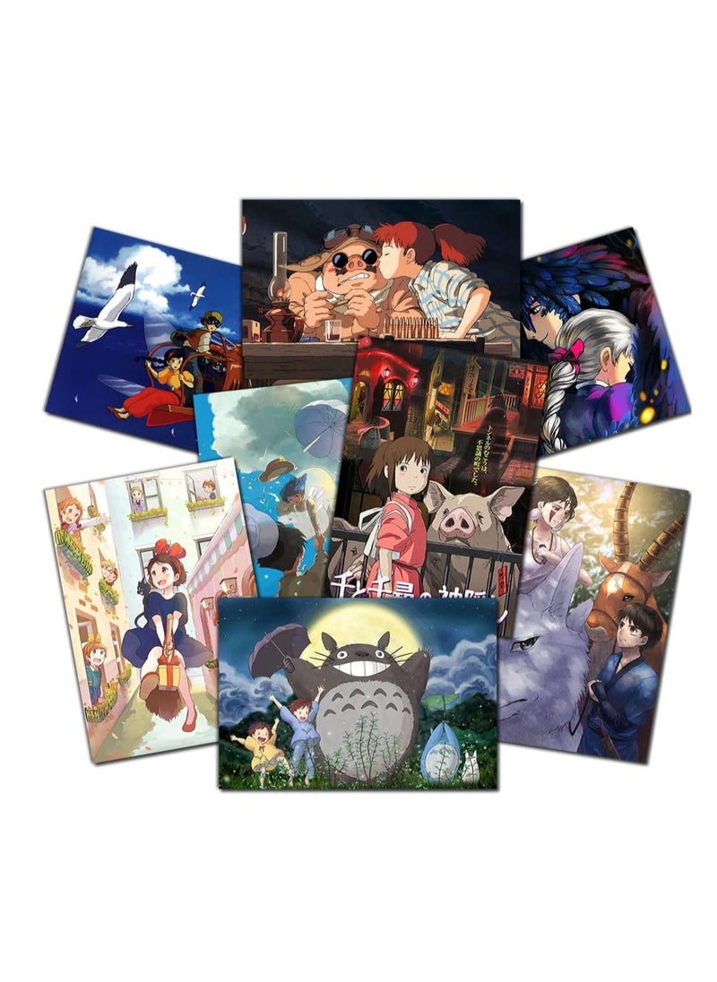بوسترمان - 8 بوسترات انمي مانجا هاياو مايازاكي كوليكشن حجم A4 - Image 1