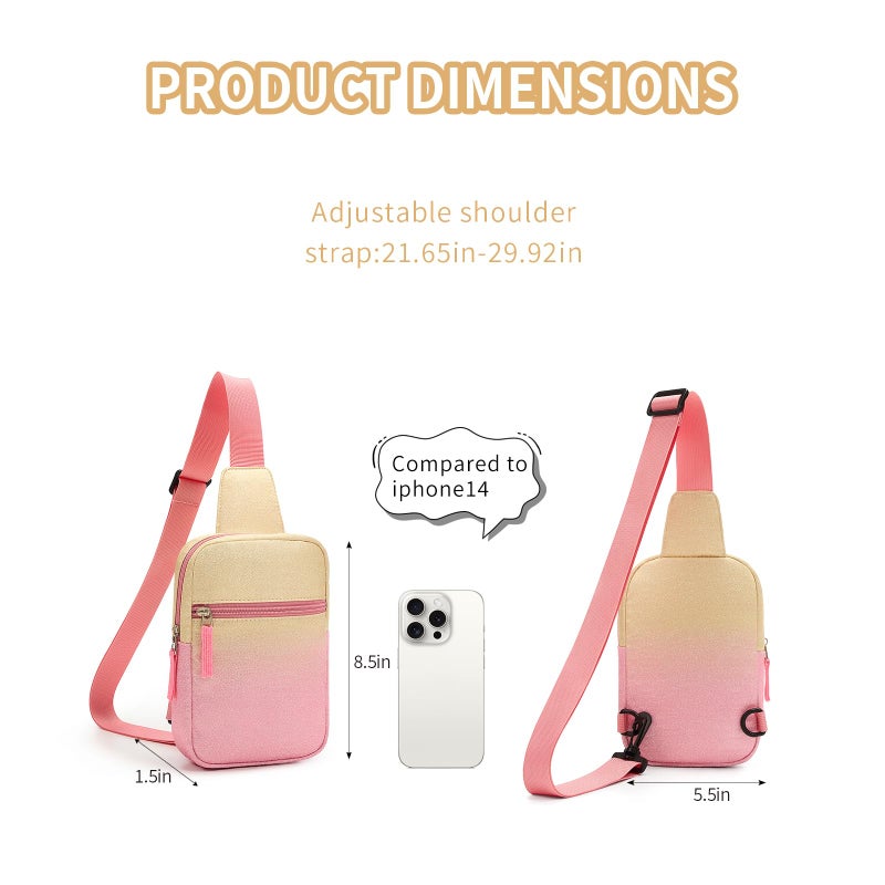 cotmcor Christmas Gifts for 8 9 10 11 12 Year Old Teens Girls Kids Grandkids, Fanny Pack Crossbody Bag Small Sling Belt Bags Purse, Birthday Valentines Day Teen Girl Gifts Trendy Stuff - Image 4