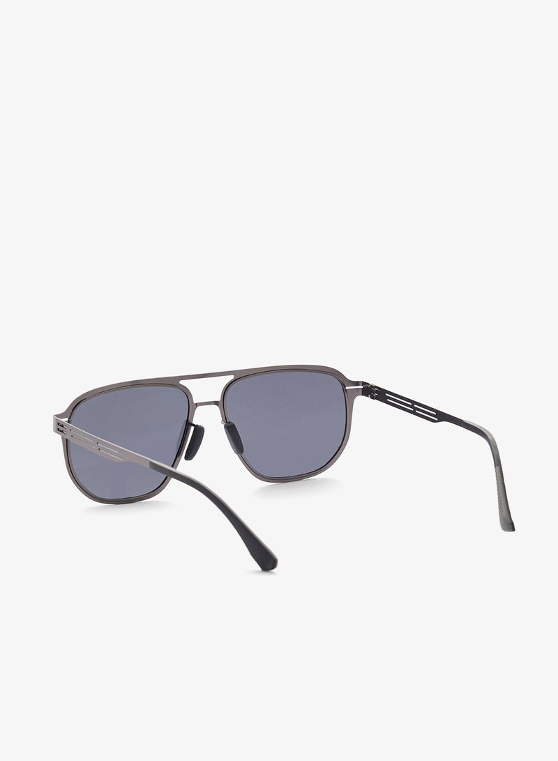 Seventy Five Polarized Lens Square Aviatoe Sunglasses - Image 2