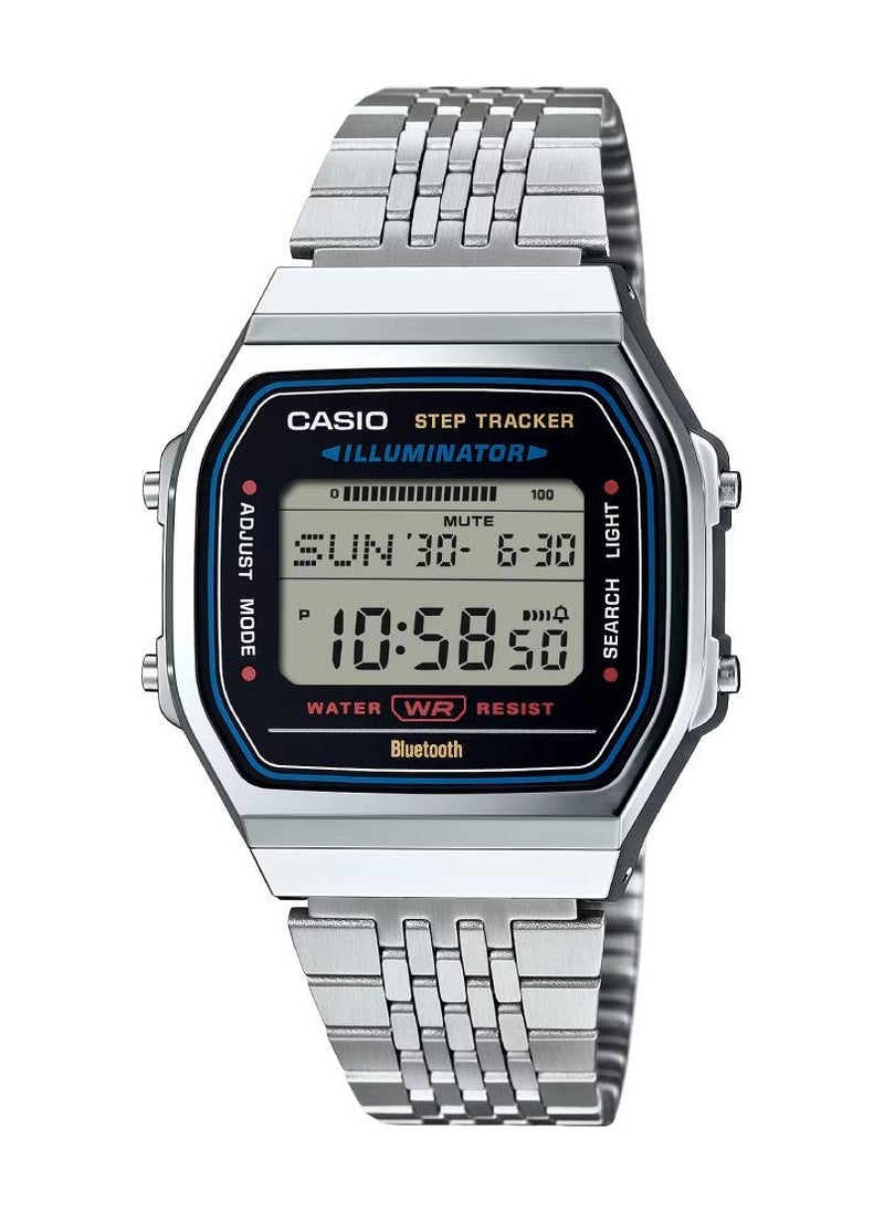 CASIO - ساعة كلاسيكية من الفولاذ المقاوم للصدأ مزودة بخاصية تتبع الخطوات بتقنية البلوتوث ABL-100WE-1A - Image 1