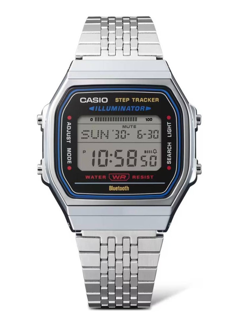 CASIO - ساعة كلاسيكية من الفولاذ المقاوم للصدأ مزودة بخاصية تتبع الخطوات بتقنية البلوتوث ABL-100WE-1A - Image 1