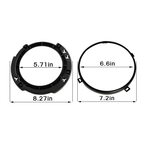 BOATSHIP 7 Inch Round Headlight Mounting Bracket Retaining Ring Black with Headlight Metal Ring Left and Right Compatible with 2007-2017 Jeep Wrangler JK - Image 2