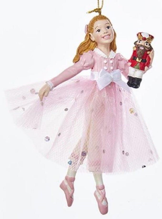 PINK CLARA RESIN CHRISTMAS ORNAMENT
