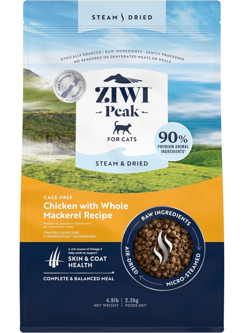 ZIWI Peak Steam & Dried Cage-Free Chicken with Whole Mackarel Recipe Dry Cat Food - Image 1