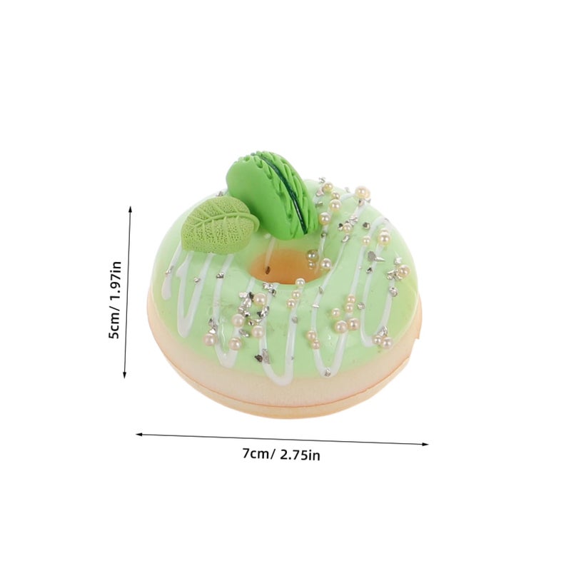 Realistic Artificial Donut Decorations 4PCS Mixed Colors For Display Baking Photography Fridge Magnets - Image 3