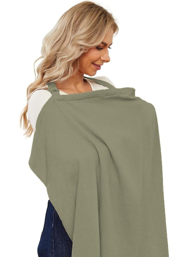 PPOGOO Muslin Nursing Cover for Baby Breastfeeding - Image 1