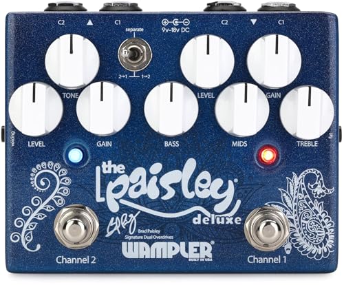 Wampler Paisley Drive Deluxe Brad Paisley Signature Dual Overdrive Guitar Effects Pedal - Image 5