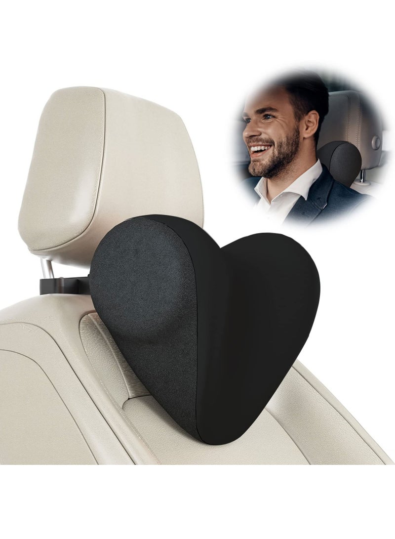 SYOSI Car Neck Pillow Adjustable, Auto Seat Headrest Pillow for Driver Seat Memory Foam Cushion for Cervical Support and Neck Pain Relief (Black) - Image 1