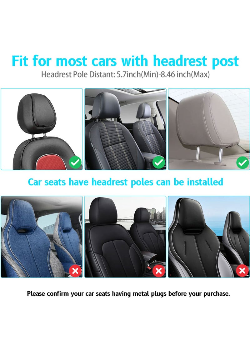 SYOSI Car Neck Pillow Adjustable, Auto Seat Headrest Pillow for Driver Seat Memory Foam Cushion for Cervical Support and Neck Pain Relief (Black) - Image 3