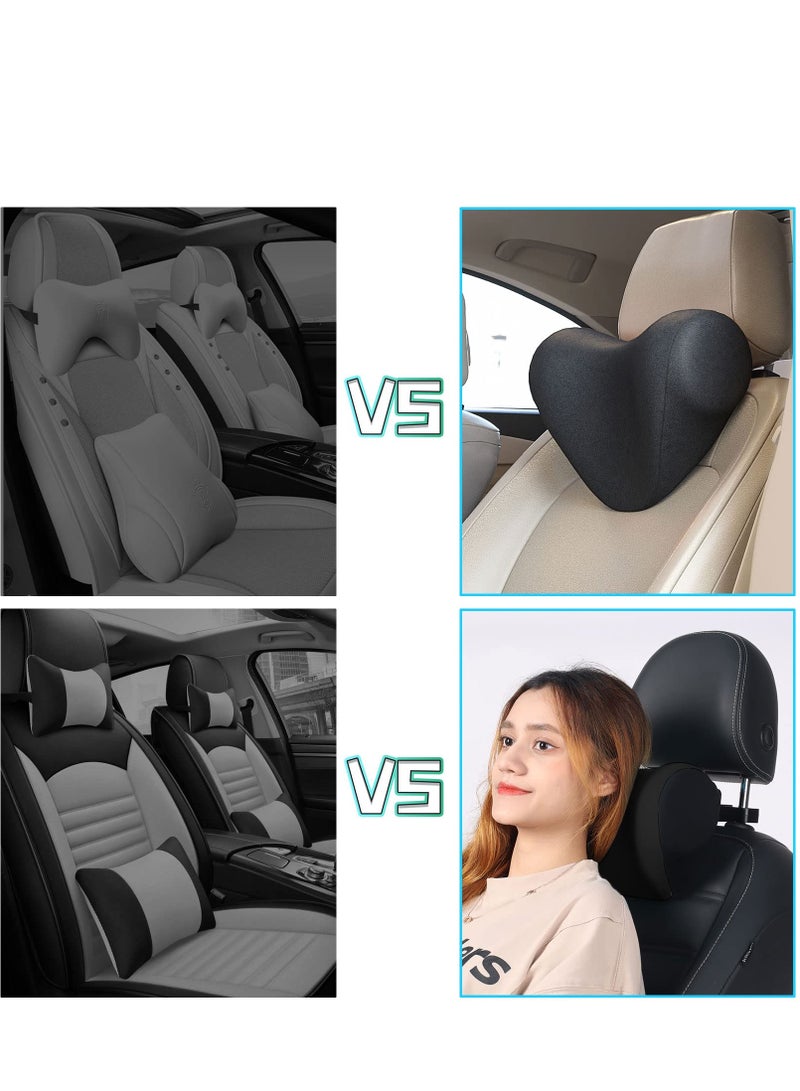 SYOSI Car Neck Pillow Adjustable, Auto Seat Headrest Pillow for Driver Seat Memory Foam Cushion for Cervical Support and Neck Pain Relief (Black) - Image 5