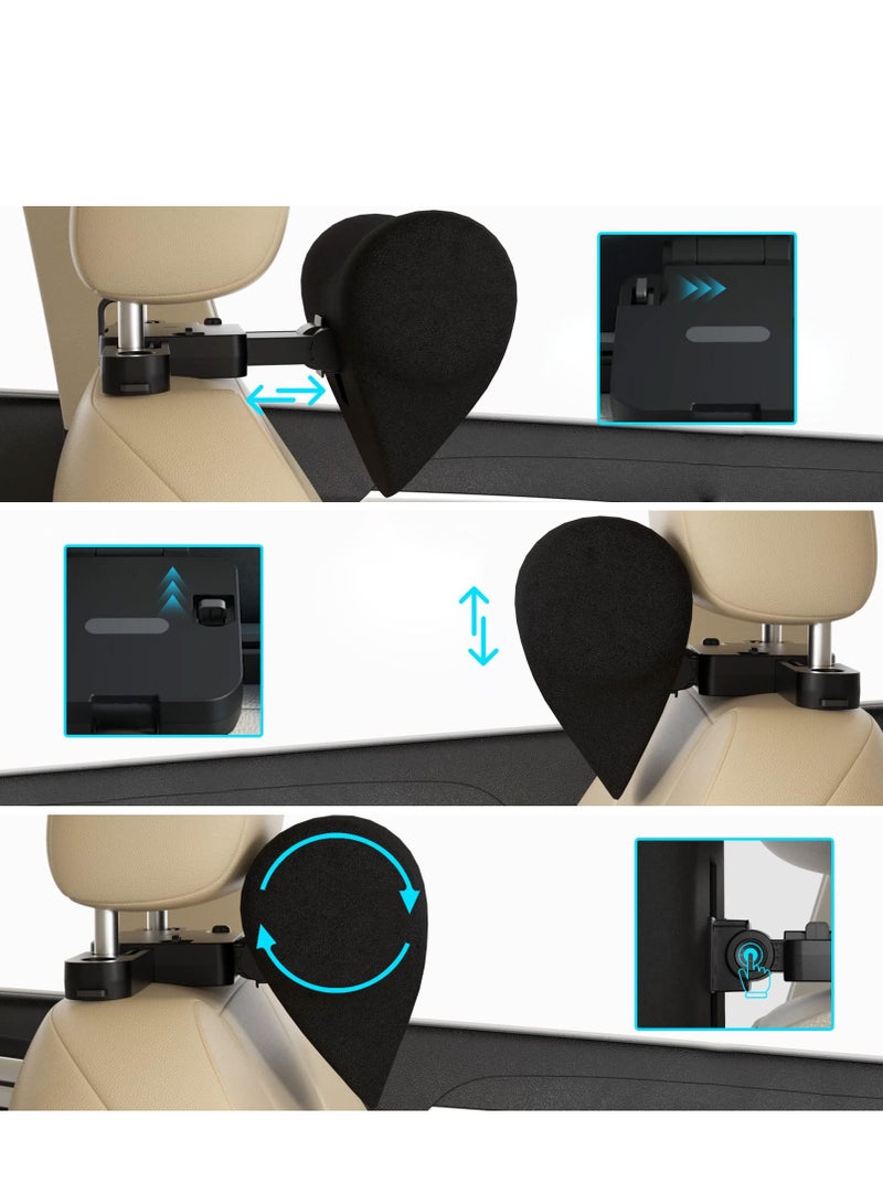 SYOSI Car Neck Pillow Adjustable, Auto Seat Headrest Pillow for Driver Seat Memory Foam Cushion for Cervical Support and Neck Pain Relief (Black) - Image 4