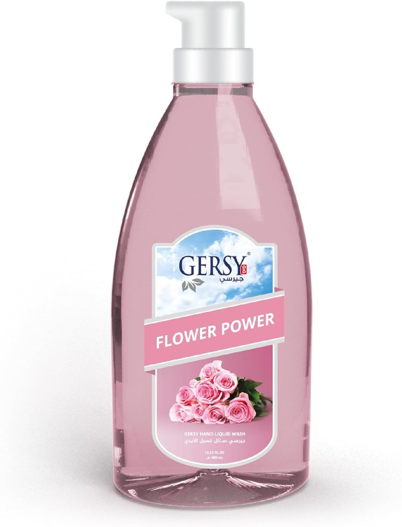 GERSY Flower Power Liquid Hand Wash - Delicate Floral Scent - 400ml