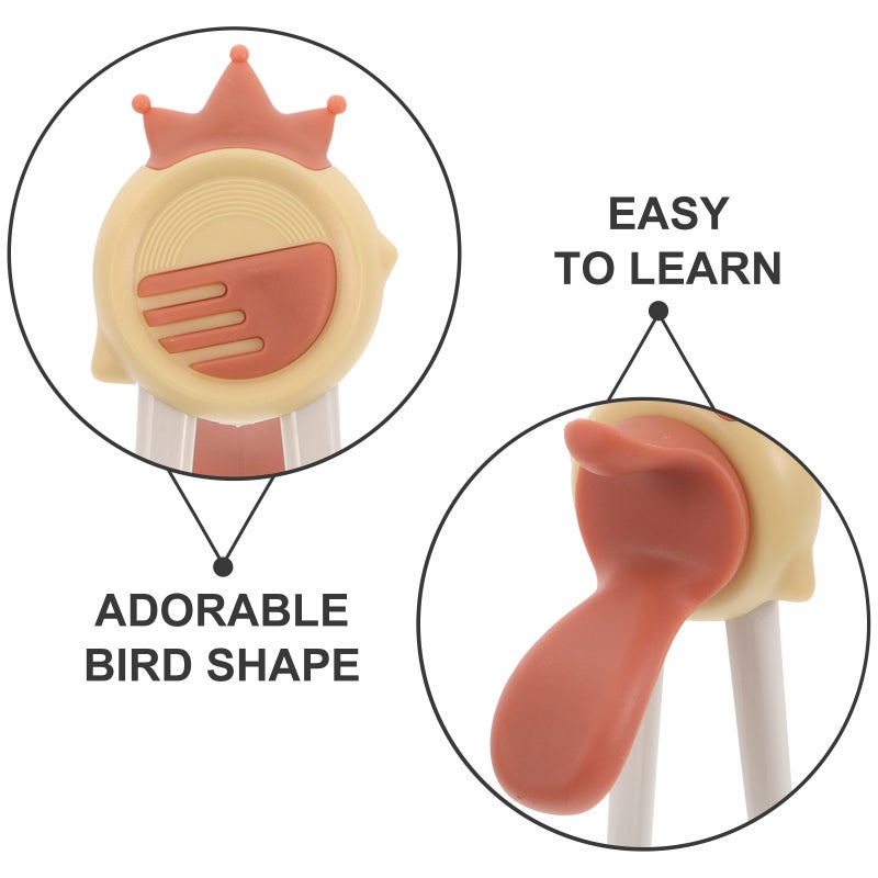 2 Pairs Trainer Chopsticks For Kids Baby Training Chopsticks With Cute Bird Design Easy To Hold Kids Utensils Reusable Utensil For Child - Image 2