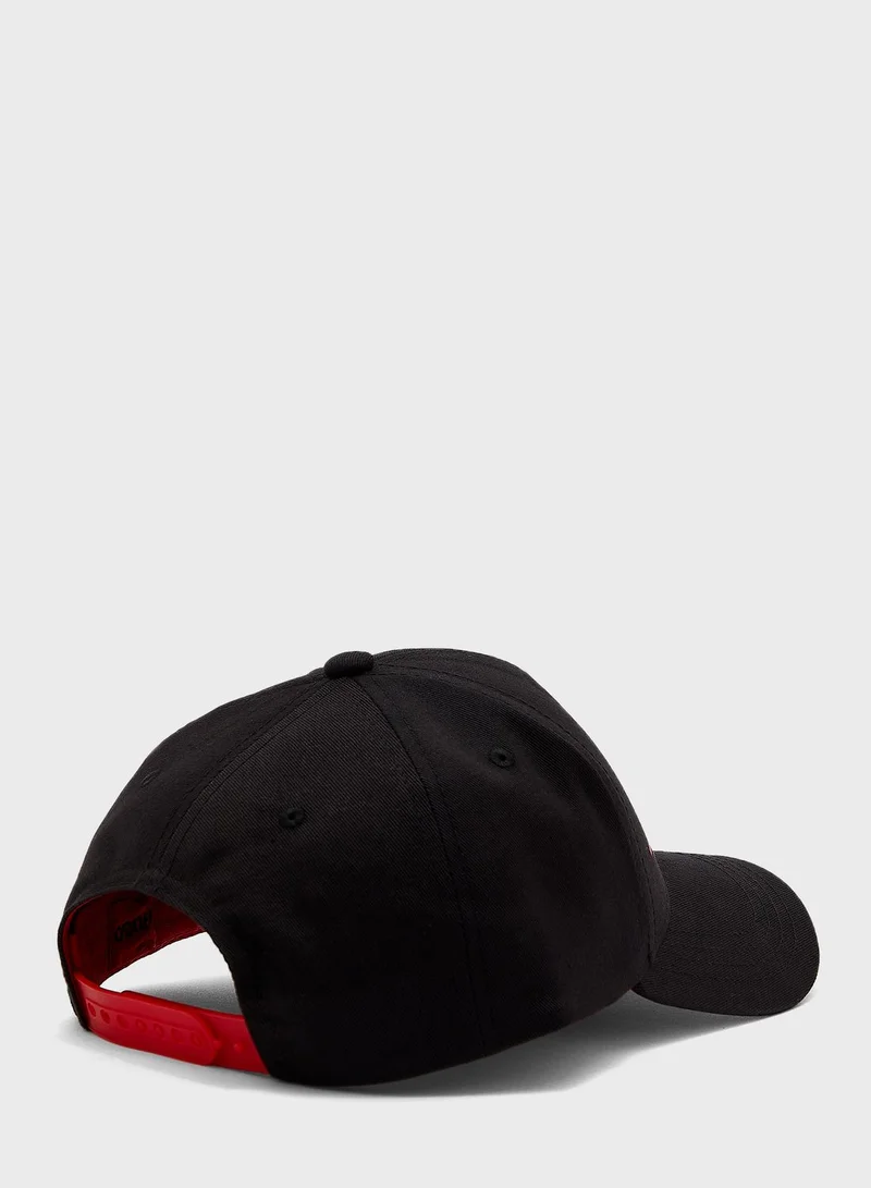 HUGO Logo Print Curved Peak Cap