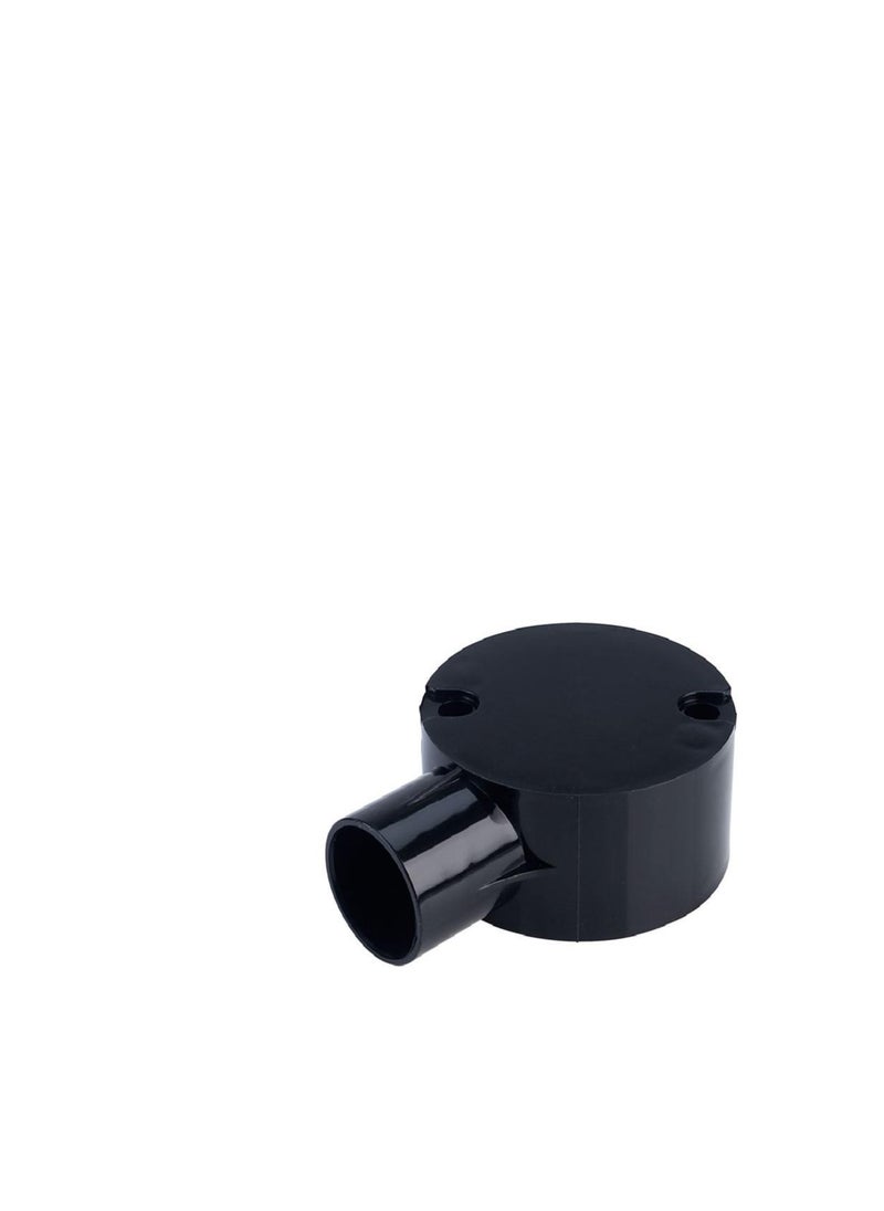 PVC PVC Electrical Conduit Junction Box 20mm 1 Way Black 